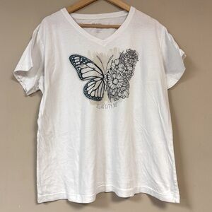 🆕 Butterfly Ocean City MD Shirt Women’s 2XL Short Sleeve Top Tee Maryland Beach